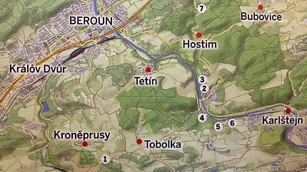 Klettern im tschechischen Karst südlich von Prag Klettern im tschechischen Karst südlich von Prag