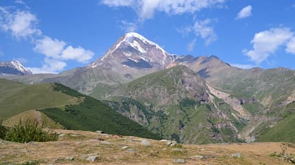Kasbek Georgien Großer Kaukasus Wandern Stepanzminda Kasbek Georgien Großer Kaukasus Wandern Stepanzminda