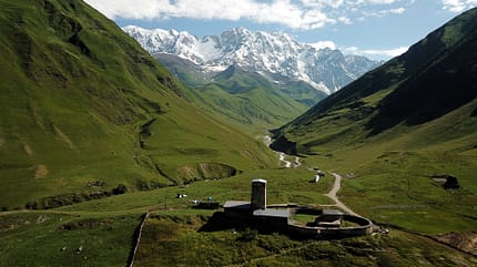 Schchara Swanetien Georgien Großer Kaukasus Ushguli Wandern Schchara Swanetien Georgien Großer Kaukasus Ushguli Wandern