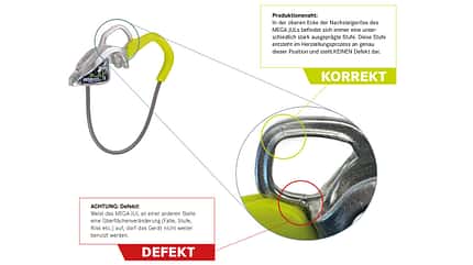 Sicherheitsüberprüfung Mega Jul von Edelrid Sicherheitsüberprüfung Mega Jul von Edelrid