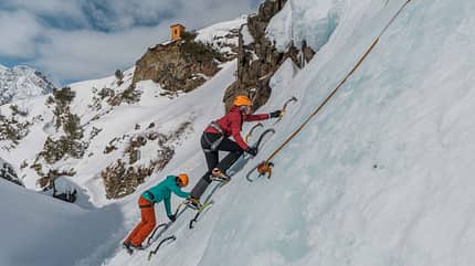 Österreich Vorarlberg Montafon Silvretta Eisklettern Österreich Vorarlberg Montafon Silvretta Eisklettern
