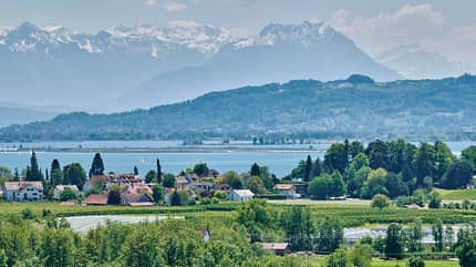 Panorama von Bodolz am Lindauer Bodensee Wandern Rad Panorama von Bodolz am Lindauer Bodensee Wandern Rad