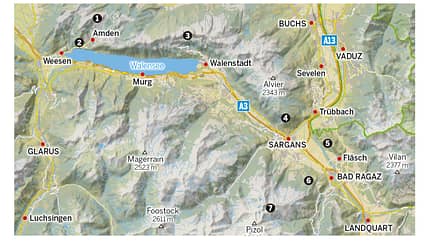 Klettern im St. Galler Oberland Klettern im St. Galler Oberland