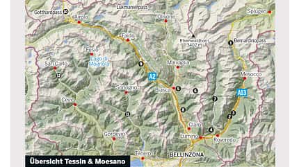 Bouldergebiete Tessin Karte Bouldergebiete Tessin Karte
