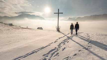 Naturpark Ammergauer Alpen Deutschland Bayern Wandern Urlaub Winterwandern Schnee
