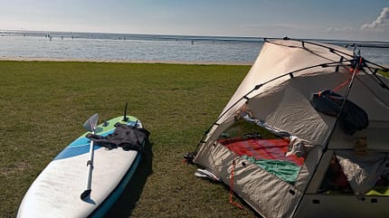 SUP am Strand - Strandmuschel - Schleswig-Holstein SUP am Strand - Strandmuschel - Schleswig-Holstein