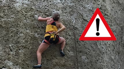 Klettern im Frankenjura Gefahren beim Klettern