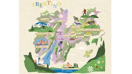 Trentino Italien Urlaub Alpen Karte Trentino Italien Urlaub Alpen Karte