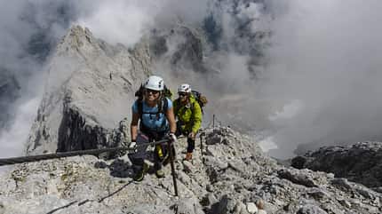 Garmisch-Partenkirchen Bayern Alpen Zugspitze Klettern Klettersteig Urlaub Sommer