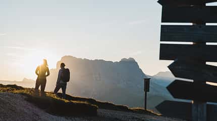 Auf dem Dolomiten Höhenweg Nr. 9 in Südtirol