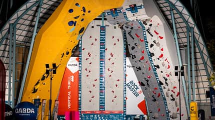 Events, Rock Master Duel Competition, Banner, Crowd, Stage, Text Rockmaster Garda Trentino 2026