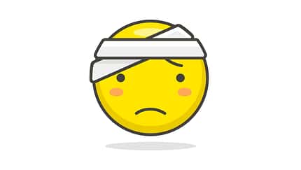 Smiley mit Kopfverband