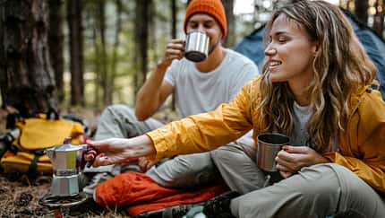 Camping mit Zelt
