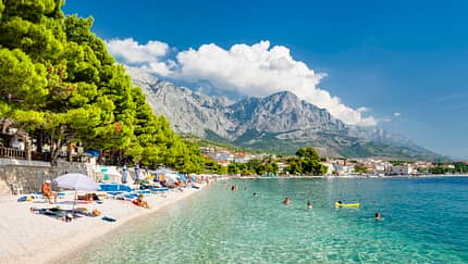 Makarska Riviera and Biokovo mountain range Kroatien Berge Meer Küste Strand Makarska Riviera and Biokovo mountain range Kroatien Berge Meer Küste Strand