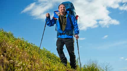 Redakteur Frank Wacker beim Trekking Redakteur Frank Wacker beim Trekking