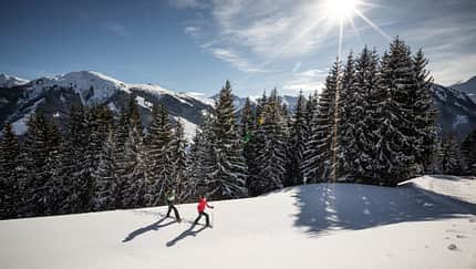 Saalbach Hinterglemm Winter Schnee Österreich Salzburg Schneeschuh Wandern