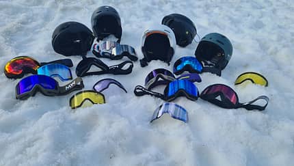 Skibrillen / Skihelme Test