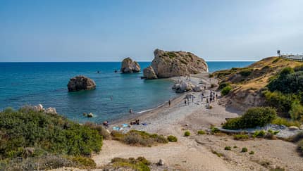 Republik Zypern Griechenland griechisch Meer Strand Küste Urlaub Sommer Sonne Felsen der Aphrodite