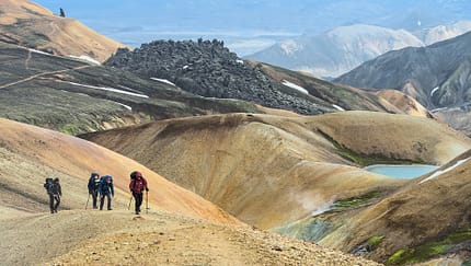Auf dem Laugavegur und dem Fimmvörðuháls-Trail in Island