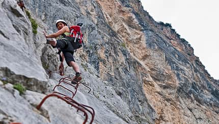 Klettersteig, Gardasee, Trentino, Italien