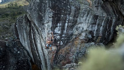 Aresta do Portal (7a), eine der 50 Routen im Sektor Portal de Pedras