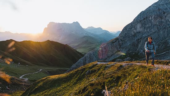 Auf dem Dolomiten Höhenweg Nr. 9 in Südtirol