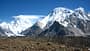 baltistan,great snowy mountains (himalayas),8.000 meters,broad peak,k2 - mountain,bergschrund,candy clouds (cumulus cloud) K2 und Broad Peak