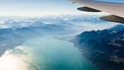 Alpen vom Flugzeug aus gesehen