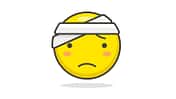 Smiley mit Kopfverband