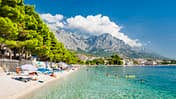 Makarska Riviera and Biokovo mountain range Kroatien Berge Meer Küste Strand