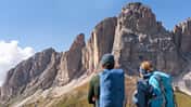 Rosengarten - Dolomiten - Wanderer mit Rucksack