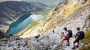 Wanderer in den Tatra Bergen , Polen