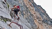 Klettersteig, Gardasee, Trentino, Italien