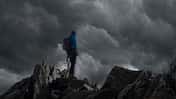 Gewitter am Berg, dunkle Wolken