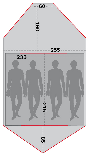 OD Exped Gemini 4 Zeltskizze OD Exped Gemini 4 Zeltskizze