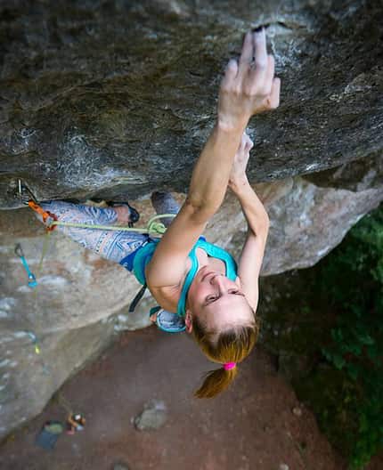 Chiara Hanke klettert im Frankenjura Chiara Hanke klettert im Frankenjura