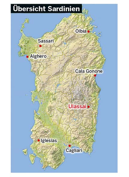 Sardinien Karte Sardinien Karte
