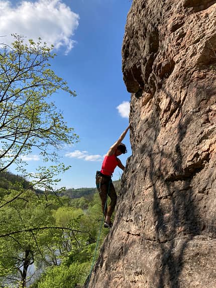 Klettern im tschechischen Karst südlich von Prag Klettern im tschechischen Karst südlich von Prag