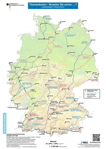 Jakobswege Deutschland Karte Wandern Weitwandern pilgern Jakobswege Deutschland Karte Wandern Weitwandern pilgern